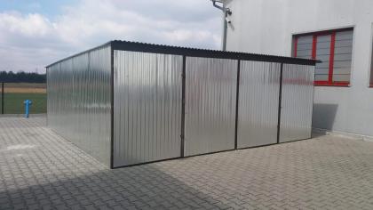 Blechgarage Garage Doppeltgarage Metallgarage, 6x5 m Blech verzinkt Stahl