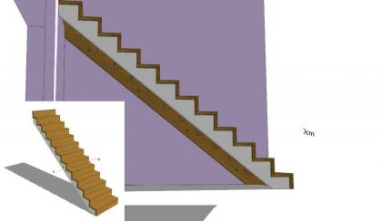 EICHENTREPPE GEBEIZT TREPPEN STUFEN ASCHGRAU WANGO BUCHE WEIß