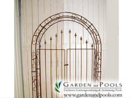  Rosenbogen mit Tür, Pergola Rosenbögen Rund oder Lilie Spitze