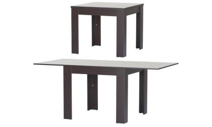 Ausziehtisch Saturn Wenge 90-180x77x90 cm Quadrat-Tisch 90x90 4 Tischfüße Esszim