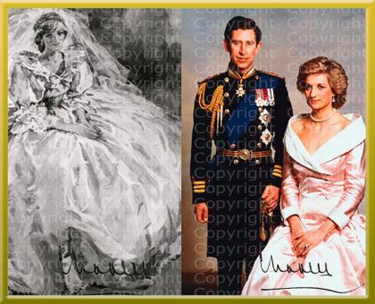 Prinzessin Diana Kunstwerk. Signiert von Prinz Charles. NEU. Kunstdruck. Rarität
