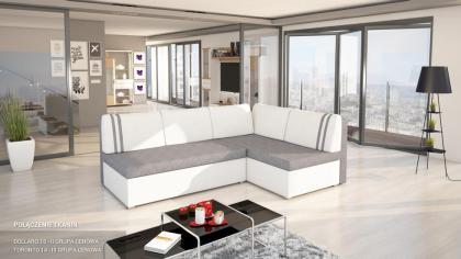 Sofa Couch Ecksofa Eckcouch Schlaffunktion Bettkasten - VERONA