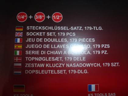 (56) STECKSCHLÜSSELKASTEN 179 TEILIG KS TOLLS