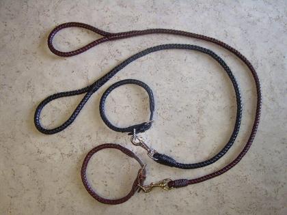 Lederleine, Lederhalsband, Ledergeschirr, auch nach Wunsch