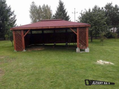 GARTENHAUS GARTENLAUBE KLEBEDACH PAVILLON AUS KIEFERNHOLZ HOLZHAUS GARTEN 7x5m