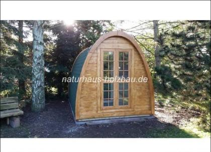 Sauna Pod, massives Naturhaus Saunapod in 46 mm und 58 mm Wandstärke, massive Sa