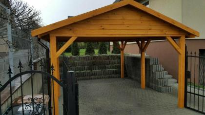 HOLZÜBERDACHUNG FÜR AUTO GARAGENVORDACH GARTENHAUS 3, 5x5m