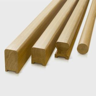 GELÄNDER TREPPENGELÄNDER TREPPENHANDLAUF HANDLÄUFE EICHENHOLZ MASSIVHOLZ 50cm