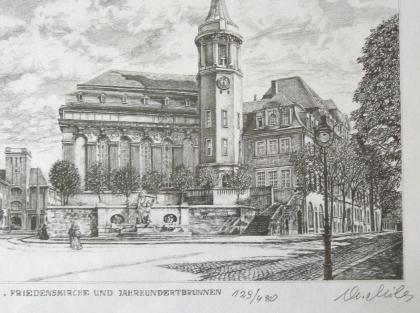 Friedenskirche Jhdt.-Brunnen Grafik. B087