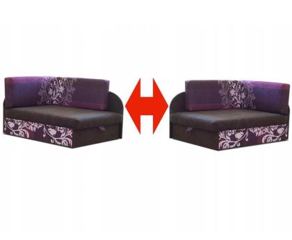 Ecksofa Kindersofa Schlaffunktion Kissen links/ rechts Jugendcouch Lila bis 163c
