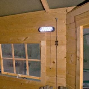 Innenraumleuchte, Solar, sep. Solarmodul, 10 weiße LEDs