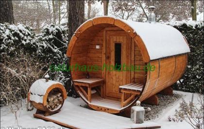 Fasssauna, Saunafass, Holzfasssauna, Aussensauna, Gartensauna, Saunabau, Sauna