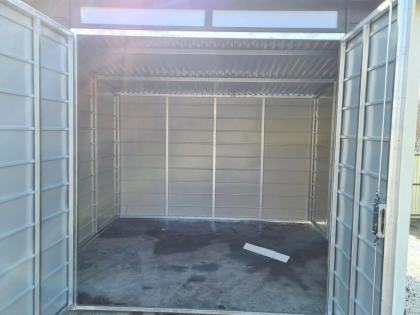 Blechgarage Garage Einzelgarage Metallgarage 3x3 m verzinkt mit Aufbau