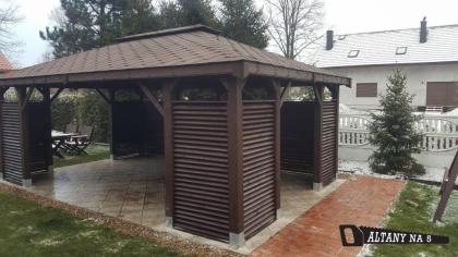 GARTENHAUS GDANSK GARTENLAUBE KLEBEDACH HOLZ KIEFERNHOLZ HOLZPAVILLON 6x4m