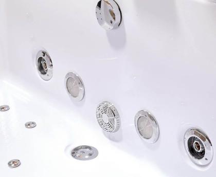 Badewanne Whirlpool Jacuzzi 32xDüsen LED Rechteckig