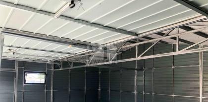 Blechgarage 9x6m Metallgarage Fertiggarage Carport und Garage Schnelle Lieferung