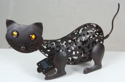 Solardekoration, Hund, leuchtende LED-Augen