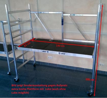 ASC BL 100 Zimmerfahrgerüst, Rollgerüst, Klappgerüst, breiter Rahmen, erweiterba