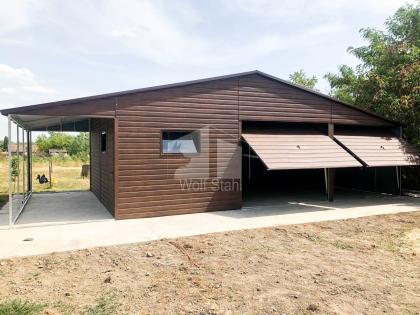 Blechgarage 9x6m Metallgarage Fertiggarage Carport und Garage Schnelle Lieferung
