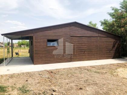 Blechgarage 9x6m Metallgarage Fertiggarage Carport und Garage Schnelle Lieferung