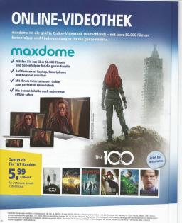 Maxdome Online – Videothek mit über 50.000 Filmen 5, 99€/ Monat großes Kino für
