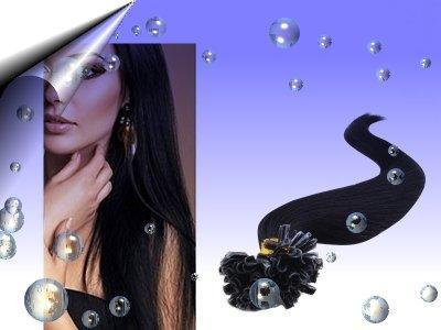 Haarshop & Haarpflege ~ 100 Stück Haar Extension ~ Echthaarsträhnen um 55, 00€