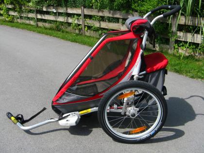 Fahrradanhänger Chariot Cougar 1 Kinderanhänger Rot