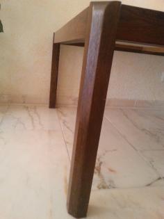 Edler Couchtisch in Rio Palisander, Platte Marmor