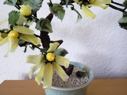 Handarbeit! Edle dekorative Pflanze aus Porzellan incl. Topf € 35 , 00