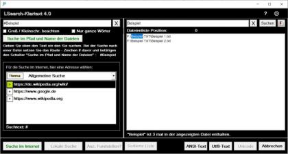 LSEARCH-KLARTEXT Neue Version 4.0