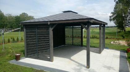 GARTENHAUS GARTENLAUBE AUS MASSIVHOLZ HOLZHAUS MIT IMPRÄGNIERUNG BERLIN 5x4m