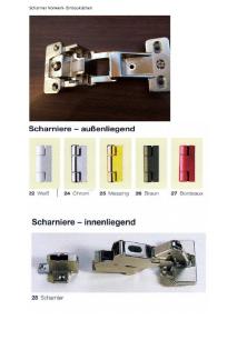 2 x Vorwerk Hettich Topfband Möbelband Küche Schrank BRAUN inkl Versandkos