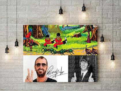 RINGO STARR. Kunstwerk mit Rahmen! NEU! Souvenir. Geschenk. Beatles.