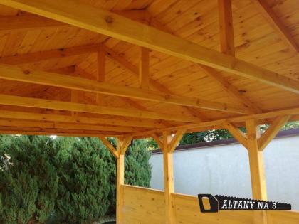 Garagenvordach 3.5m x 5m HOLZÜBERDACHUNG FÜR AUTO BITUMENSCHINDELN