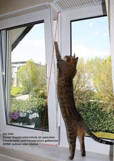 Kippfensterschutz, Fensterschutzgitter, Katzenschutzgitter OHNE bohren und kleb