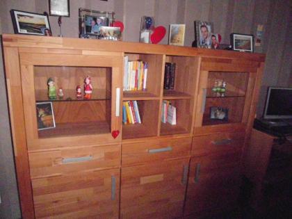 Highboard und Vitrine massiv