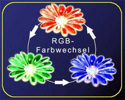 Solar Stableuchte Blume, 80 cm, LED-Farbwechsel
