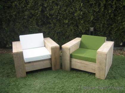 Bequemer Bauholz Lounge-Sessel Balingen von www.exklusivdutchdesign.de