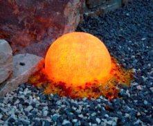 Leuchtkugel Terracotta - Design, 30 cm, Stromanschluss