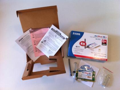 D-Link DWL-G520+, AirPlus G+, 54 Mbps, PCI Adapter, 802.11 g/2,4 GHz Wireless-Ne