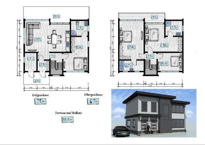 Modernes Holzhaus in modularer Bauweise mit 150 m² - ab 95.240, - €