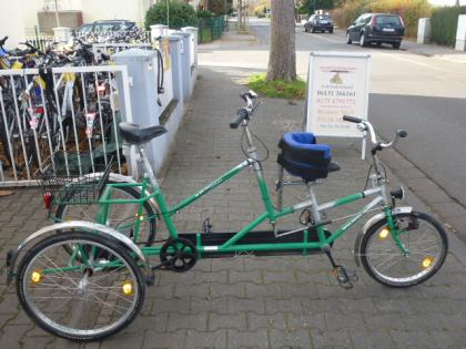 (146) DREIRAD 7 Gang Tandem Rücktrittsbremse vorne 20 Zoll hinten 24 Zoll