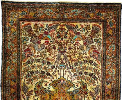 Orientteppich Ghom Seide 158x110 alt (T093)