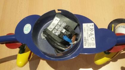 Kinderzimmer Deckenlampe mit 4 Spots, rot gelb blau