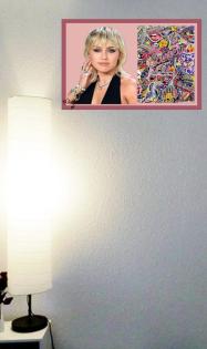 Miley Cyrus Kunstwerk. Wandbild! Eine schöne Miley Cyrus! Wanddeko. Souvenir!