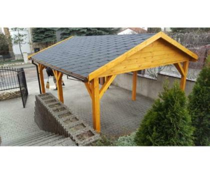 HOLZÜBERDACHUNG FÜR AUTO GARAGENVORDACH GARTENHAUS 3, 5x5m