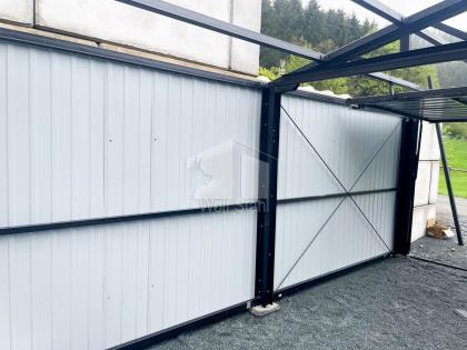 Blechgarage 9x6m Doppelgarage Garage mit Satteldach Maßgeschneiderte Lösungen GP