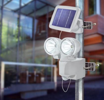 Strahler, Solar, LED-Licht, zur sicheren starken Ausleuchtung dunkler Wege Ecken