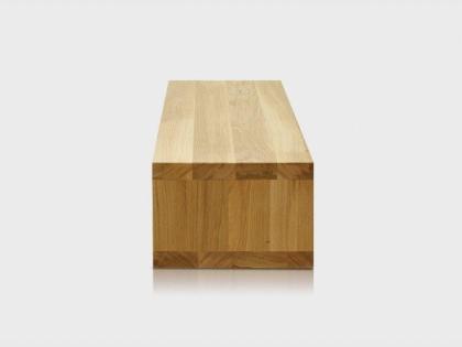 HÄNGEBRETT HOLZREGAL WANDREGAL MASSIVHOLZ EICHENREGAL BÜCHERREGAL 140x20x20cm