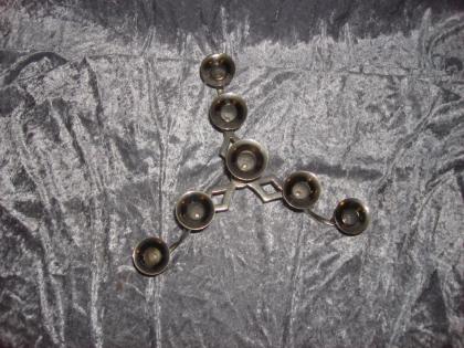 Kerzenleuchter 7 fl. in silberfarben Metall